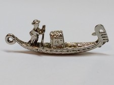 Silver 800 Gondola boat Venetian Venice bracelet charm ladies vintage gift
