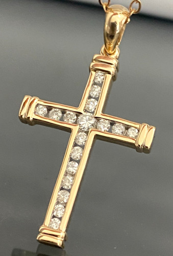 14k solid yellow gold - yellow, diamond