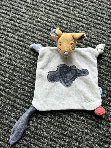 Kaloo blue denim doudou mouse - kaloo,