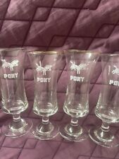 Vintage Pony Drinks Glasses x 4