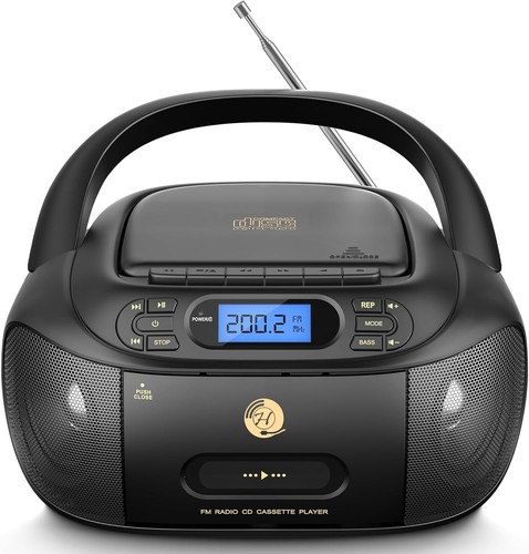 Portable boombox with - boombox, cd