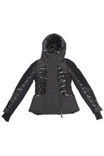 MONCLER GRENOBLE BLACK AND GREY PADDED DOWN JACKET SMALL