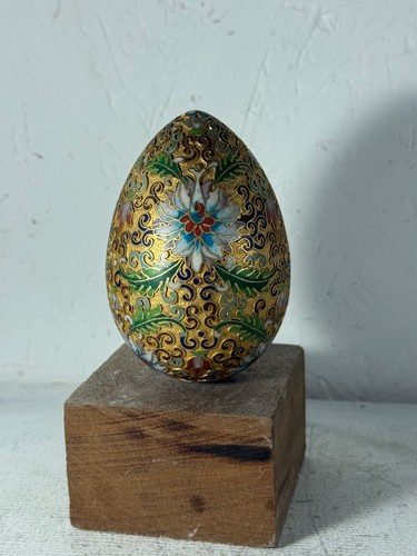 Vintage chinese cloisonne egg - vintage,