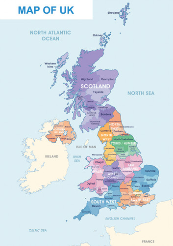 United kingdom map northern - uk,