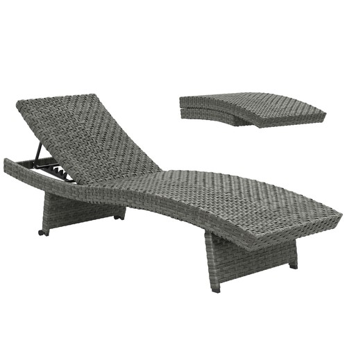 Outsunny rattan sun lounger - sun,