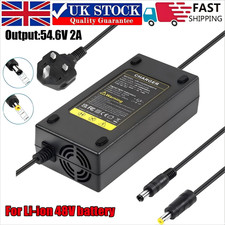 For 48V Lithium Li-Ion Electric Bicycle Battery Charger 54.6V 2A DC 5.5 X2.1 2.5