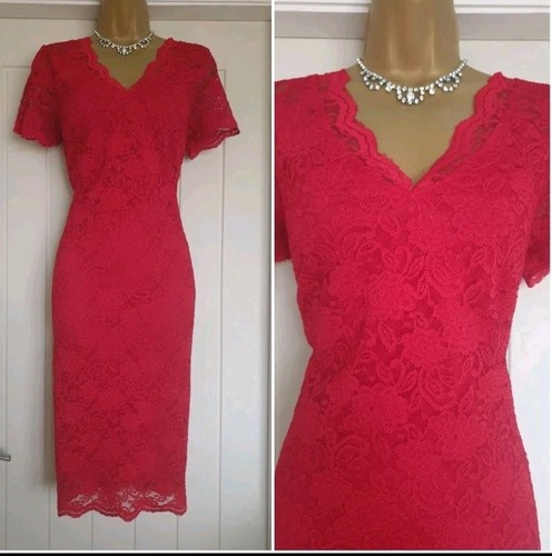 Stretchy red lace vintage - lace,