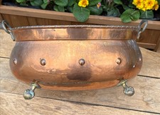 Vintage Copper Planter Claw