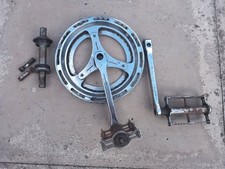 Vintage Raleigh racer cranks 48/40t, BB, pins, axle, cups,  bearing races 