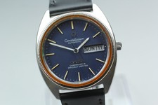 Vintage OMEGA Constellation Cal.1021 Chronometer Auto Blue Day/Date 34mm Men's