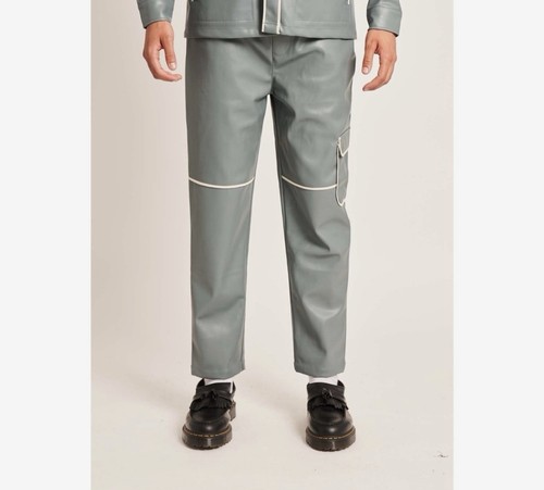 Men leather trousers 34 - trousers,