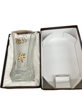 Celebrity Fiesta Glass Golden Wedding 50th Anniversary Vase Flower Design