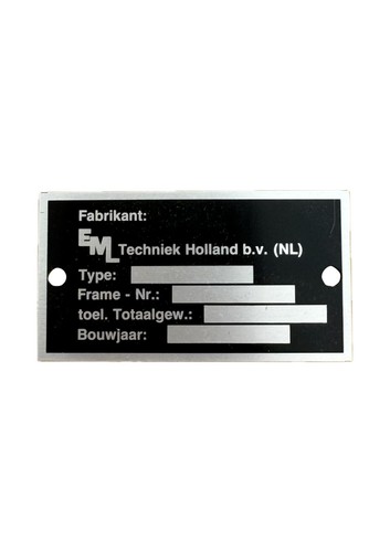 Steib typenschild for beiwagen - steib,
