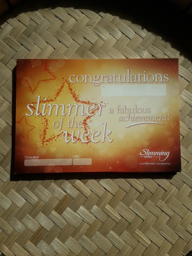 Slimming world certificate - world,