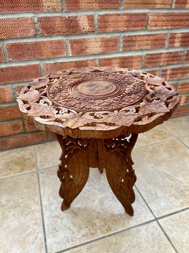 Vintage hand carved inlaid - vintage,
