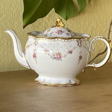 Royal Crown Derby Royal Antoinette Royal Shape Large TeaPot & Lid -Excellent 2nd