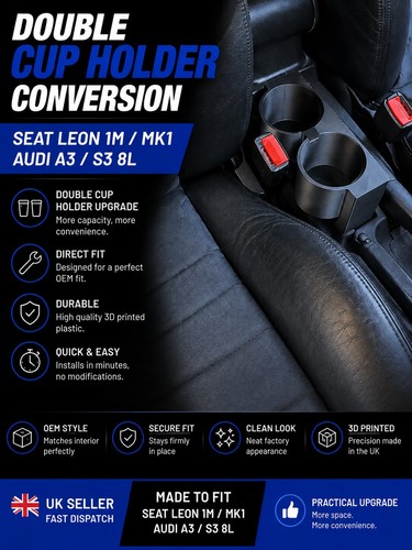 Double cup holder conversion - double,