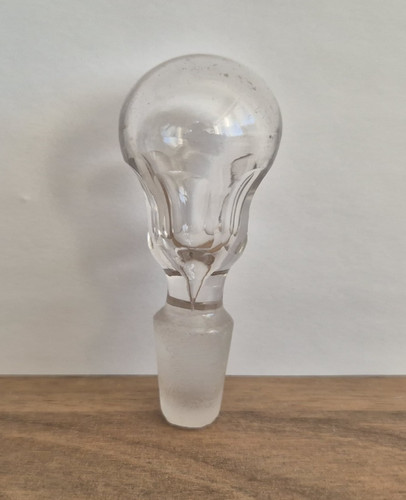 Antique clear hand blown glass - antique,