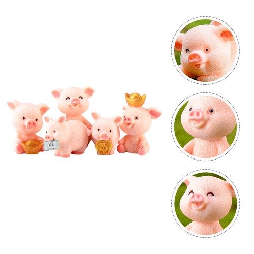 Pcs resin miniature pig - pcs,