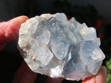 Celestite Crystal Geode Cluster Healing natural bed CELESTINE Deep blue 135g
