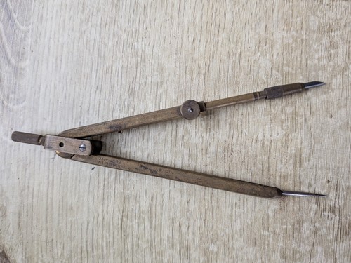 Vintage brass drafting tool - drafting,