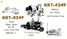 KKT-4249 QSL Card Lolita Texas