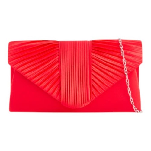 Ladies satin pleated clutch - ladies,