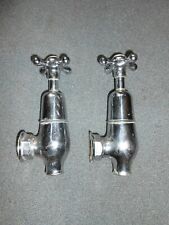 ANTIQUE CHROME GLOBE BATH TAPS