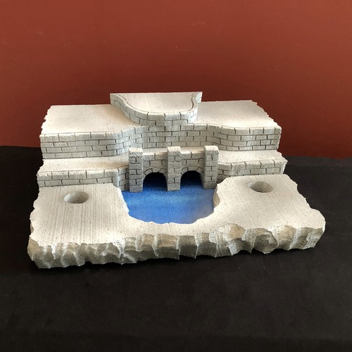 Bridge and pond display - and,