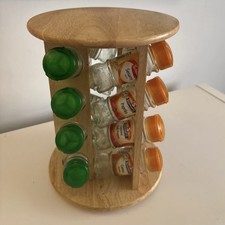 Wooden Spice Rack with 16