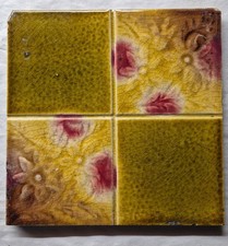 Antique quartered majolica