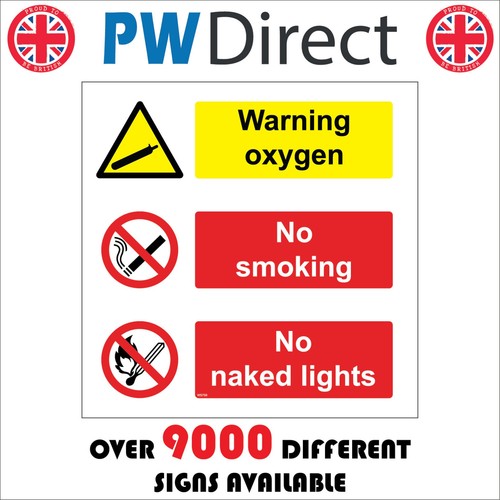 Sign warning oxygen - warning,