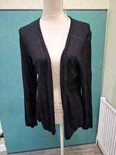 Peter Hahn Black Cardigan Size 14 San