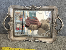 rectangular mirror silver