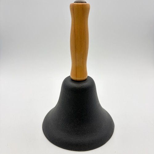 Vintage cast iron hand bell - vintage,