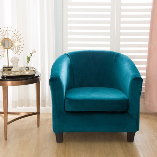 Velvet stretch club chair - club,