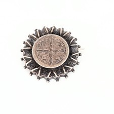 Victorian antique sterling silver, locket back brooch