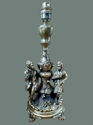 Vintage gold figure table - vintage, lamp