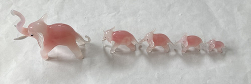 Family pink glass - 5,