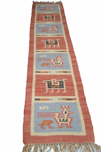 Bird kilim rug runner jute - rug,