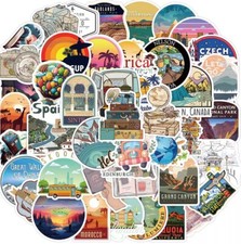 50Pc Art Retro Vintage Travel