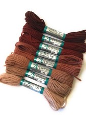 Terracotta 121-128 8pcs Set of Appletons Tapestry 4ply Wool Yarn Skeins