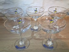 Vintage Retro 1970s Babycham Glasses Perfect Condition Set Of 5 Cocktail Barware