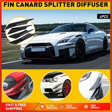 4X Glossy Black Car Bumper