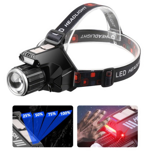 Led head torch rechargeable - head,