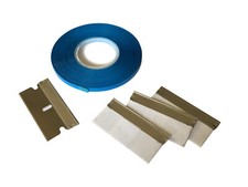 RoXdon 1/8" Audio Cassette Splicing Tape 50m + 4 Splicing Blades