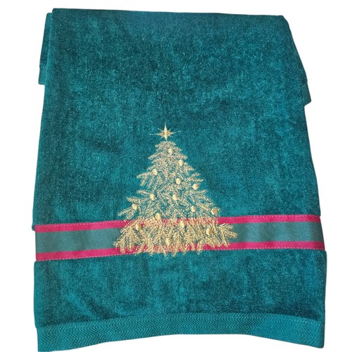 Vtg green christmas tree - vtg, bath