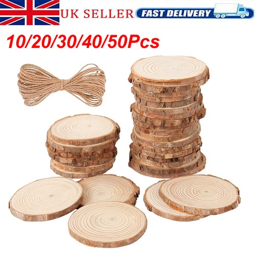 Wood slices round discs 8cm - round, 6-8cm