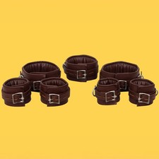 Real Leather Collar Cuffs