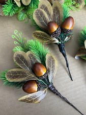 10x Acorn Foliage Picks